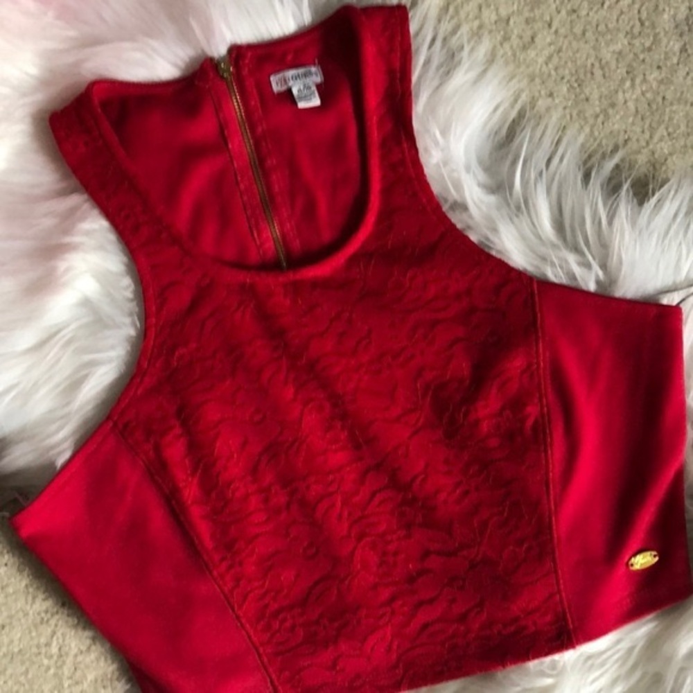 Guess cropped red top
